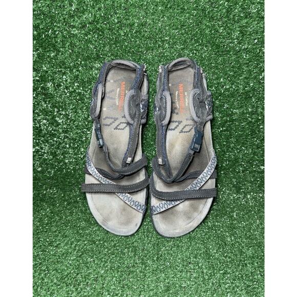Merrell Terran Lattice II Womens Grey Blue Active Footwear Hiking Sandals Size 8 - Picture 7 of 9